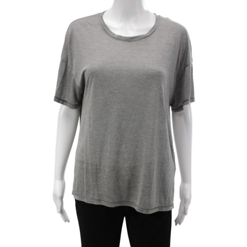 Project Social T Womens Basic Gray Short Sleeve T-Shirt Size M
